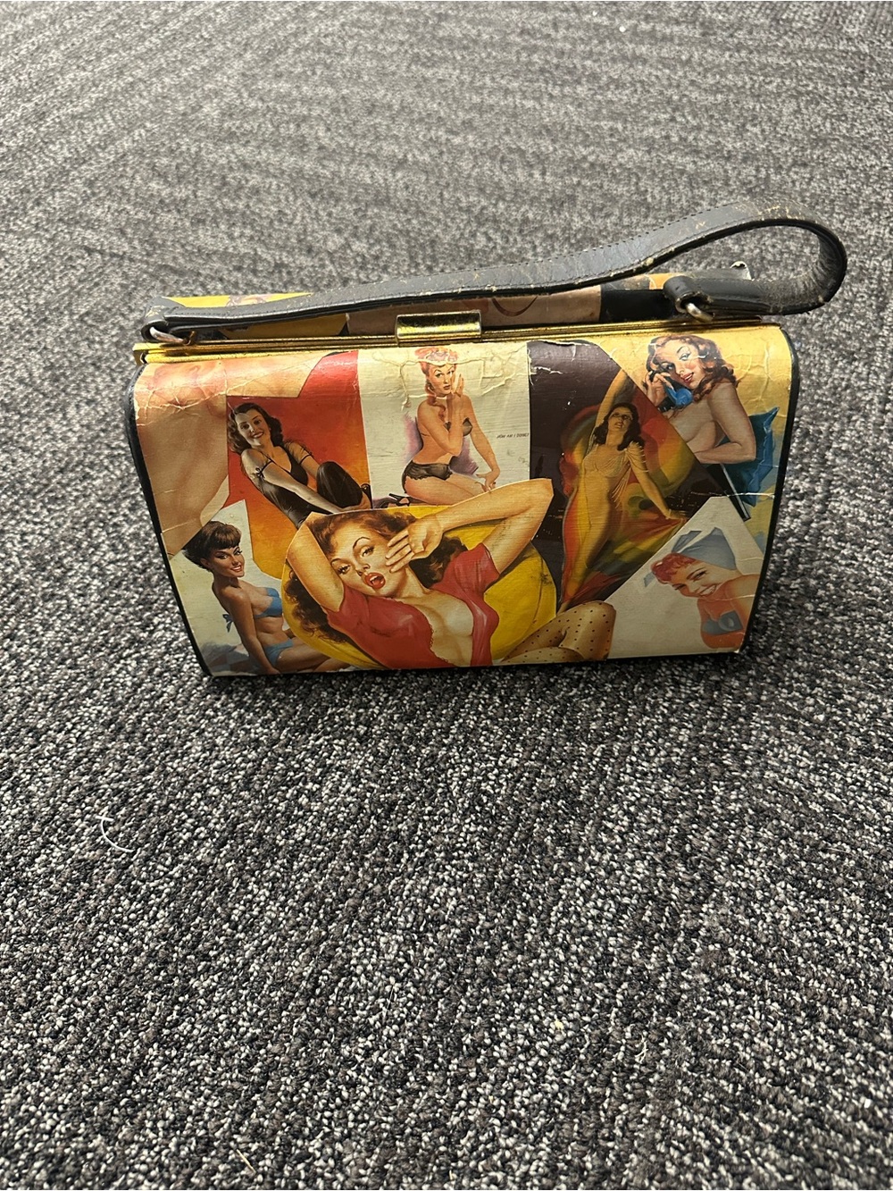 Retro Pin-Up Girl Wristlet Purse Clutch Vintage Style